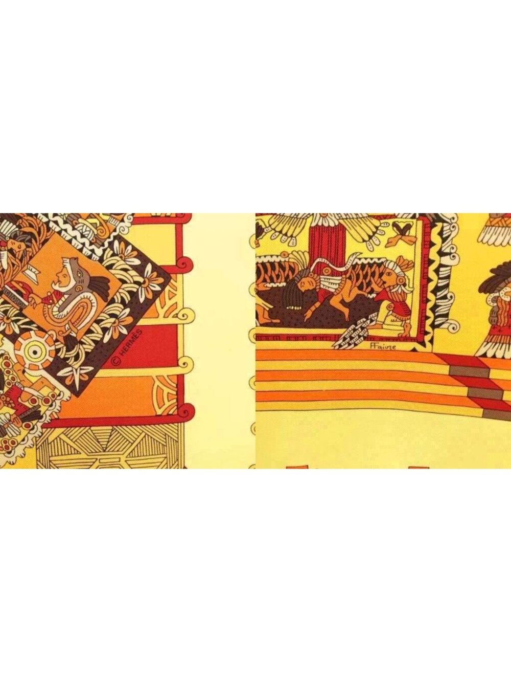 Hermes Astres Et Soleils Celestial Bodies and the Sun Carre 90 Large Scarf - Picture 6 of 9